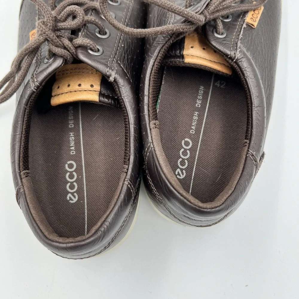 ECCO Soft 7 Sneakers Shoes Dark Brown Everyday Leather Mens‎ Size EU 42 US 8 8.5